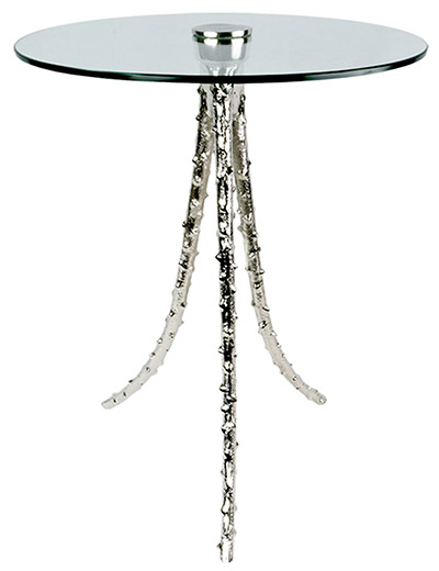 Aluminium Cactus Table Glass Top